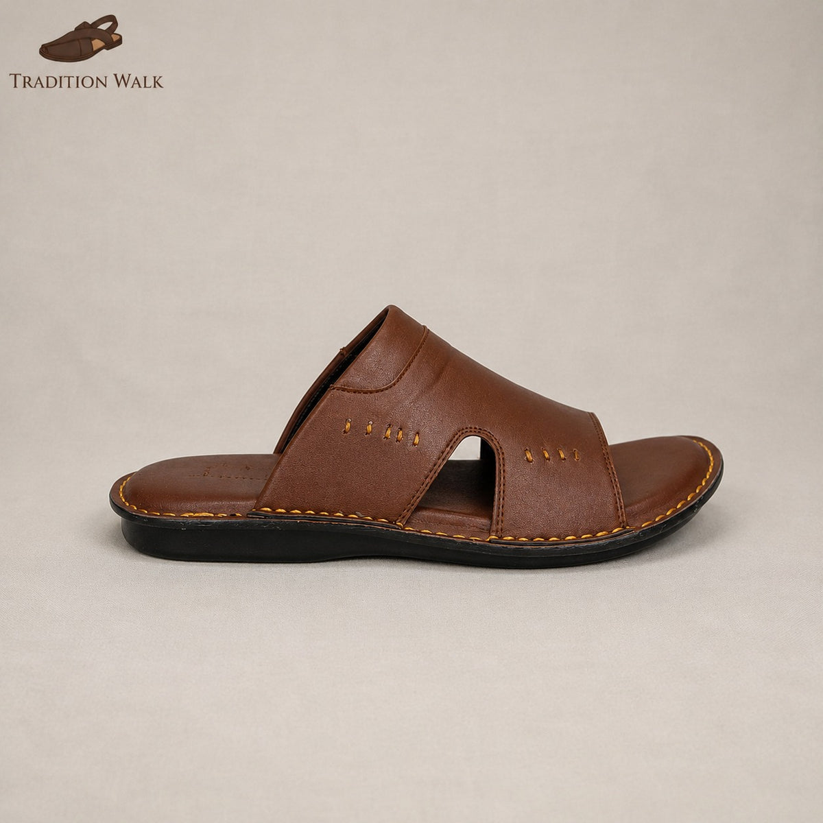 Premium Brown Handmade Ultra-Lightweight Slippers – Tradition Walk