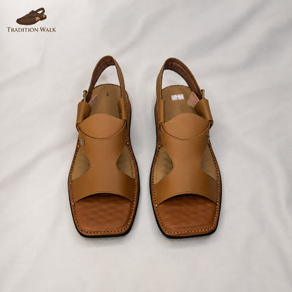 Mustard Panjidar Chappal – Premium Traditional Peshawari Footwear
