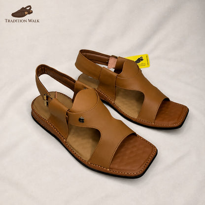 Mustard Panjidar Chappal – Premium Traditional Peshawari Footwear
