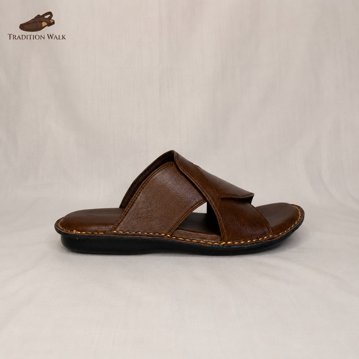 Tradition Walk Classic Brown Handmade Slippers – Medicated & Ultra Lightweight