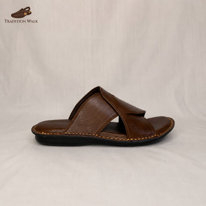 Tradition Walk Classic Brown Handmade Slippers – Medicated & Ultra Lightweight