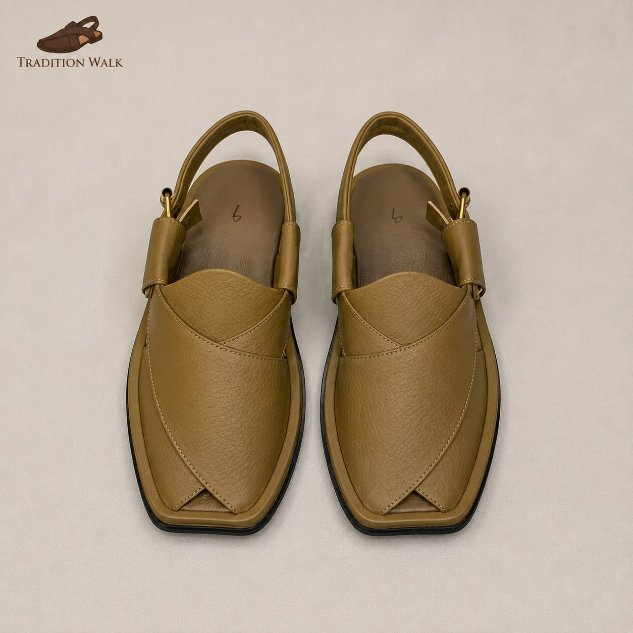 Light Brown Ghoom Silai Peshawari Chappal – Premium Traditional Leather