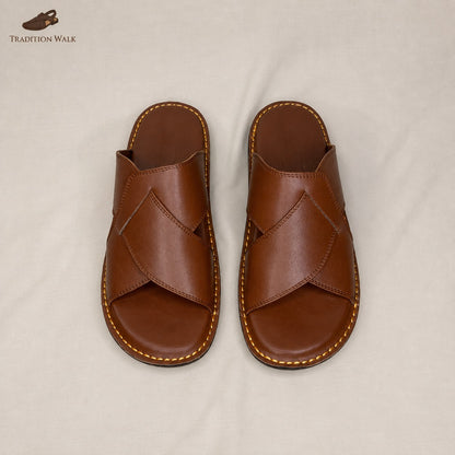 Light Brown Handmade Ultra-Lightweight Slippers – Tradition Walk
