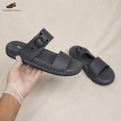 Premium Gray Dubai Soft Chappal – Tradition Walk