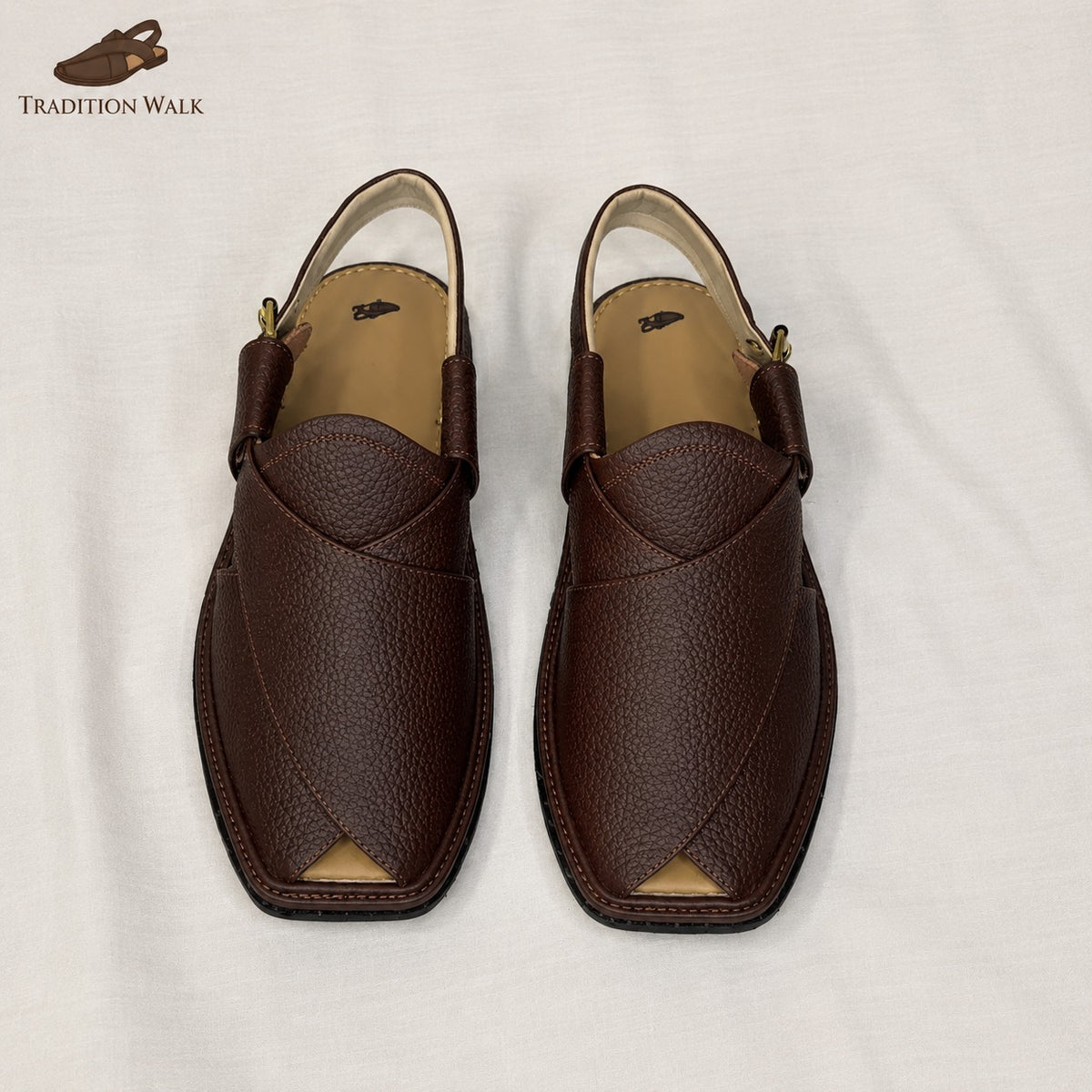 Brown Dotted Smart Zalmi Chappal – Premium Traditional Peshawari Style